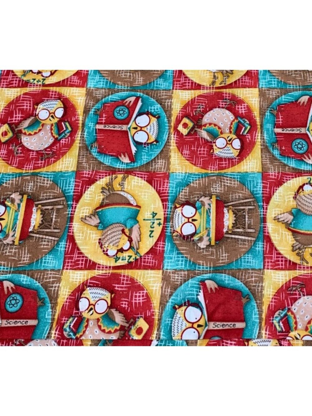 Debbie Mumm Jo-Ann Fabric 1/2 yard x 44" Owl & Science Themed Cotton Fabric